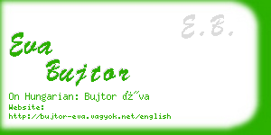 eva bujtor business card